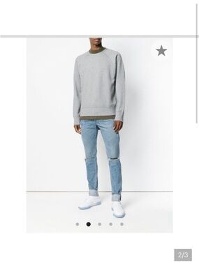 rag & bone gray crew neck sweatshirt